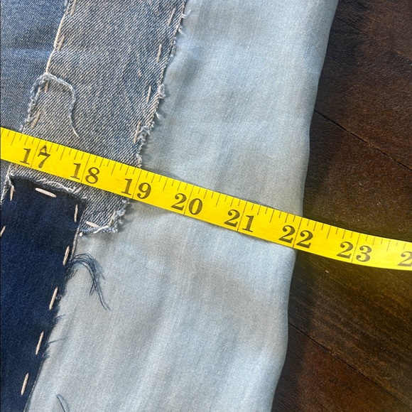 Venti6 Embellished Chambray Button Down Long Sleeved Shirt Dress - Picture 10 of 13